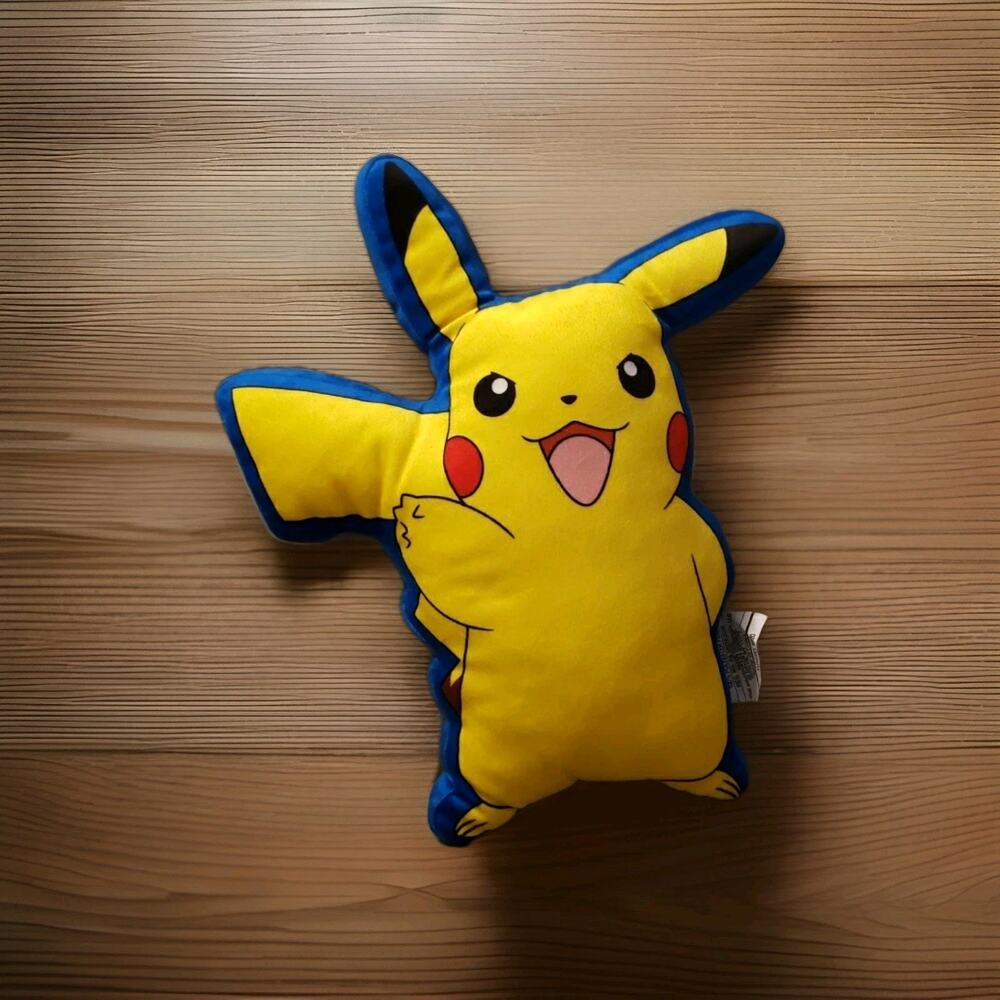 Pokemon 15” PIKACHU Plush Soft Pillow Thumbs Up Northwest Yellow Blue 2020
